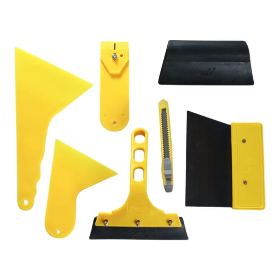 INTBUYING 7pcs Auto Car Sticker Window Tint Tools Kit Decals Wrap Application Squeegee