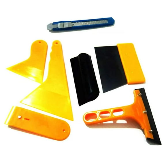 INTBUYING 7pcs Professional Auto Car Sticker Window Tint Tools Kit Decals Wrap Application Squeegee