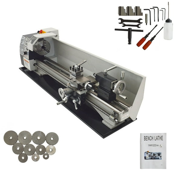 INTBUYING 8.3*31.5inch Metal Lathe Precision Metal Bench Lathe (Inch Thread) 900W