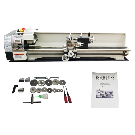 INTBUYING 8.3x39.37 Metal Lathe Precision Metal Bench Lathe (Inch Thread) 1100W