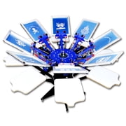 INTBUYING 8 Color 8 Station Double Spring T-shirt Press Screen Printing Silk Press Machine Manual Screen Printer DIY