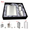 thumbnail image 1 of INTBUYING 7oz Pocket Hip Flask Steel Stainless Liquor for Men Drinking of Alcohol Whiskey Silver with Funnel, 1 of 10