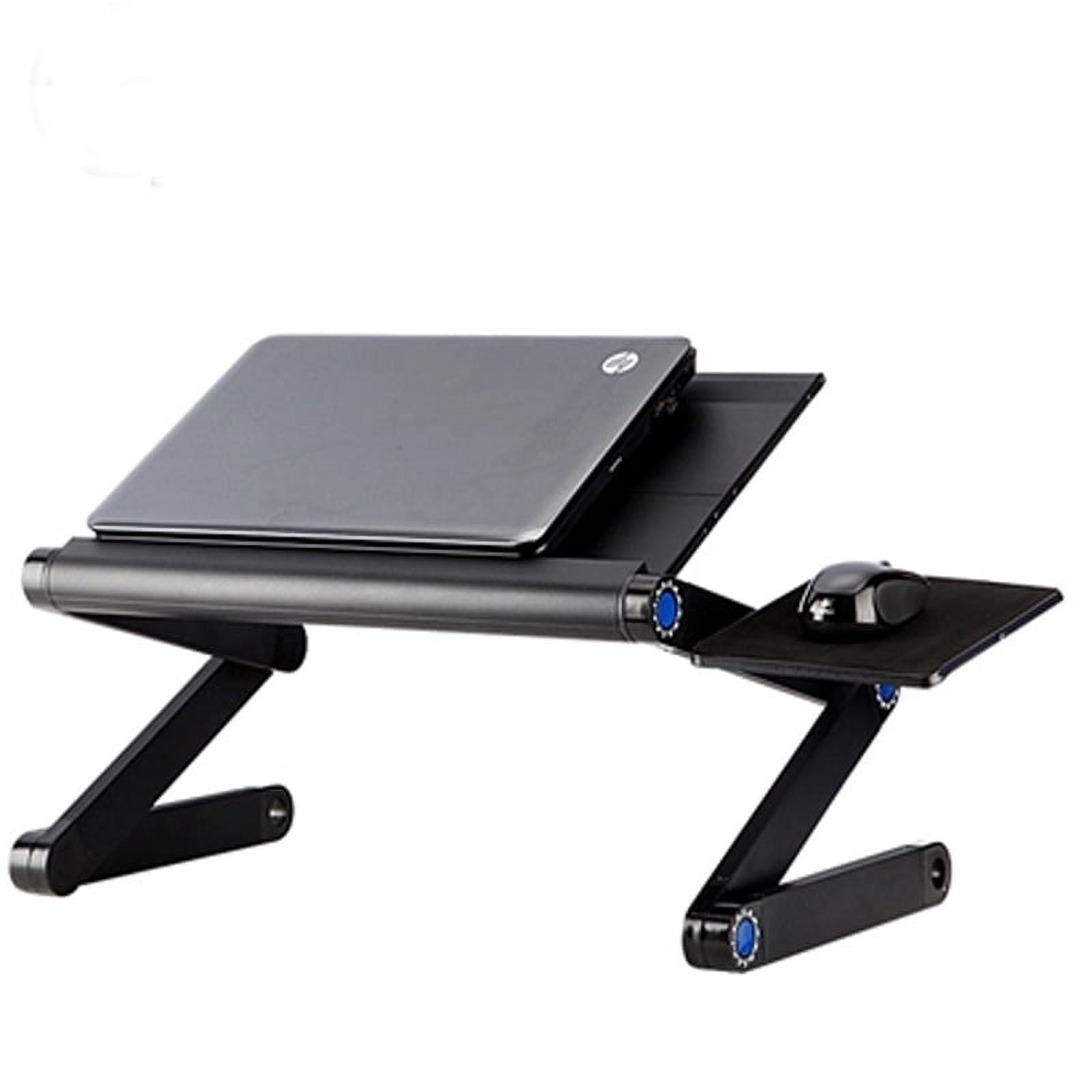 Intbuying Adjustable Aluminum Laptop Desk Portable Stand Vented Table