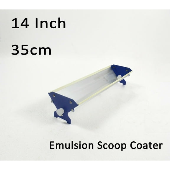 INTBUYING Aluminum Emulsion Scoop Coater 14 inch (35cm) for Screen Printing with End Caps