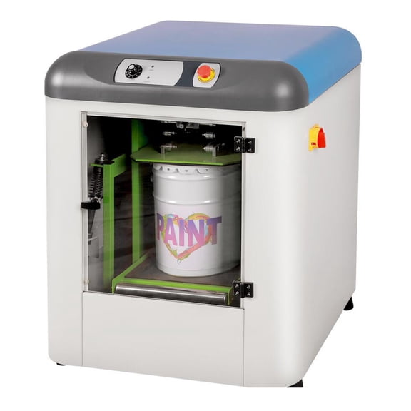 INTBUYING Automatic Platform Paint Shaker Mixer Machine Manual Clamping Glue Paste Shaker Stirrer for Lab Test 110V 5.28 GAL Max