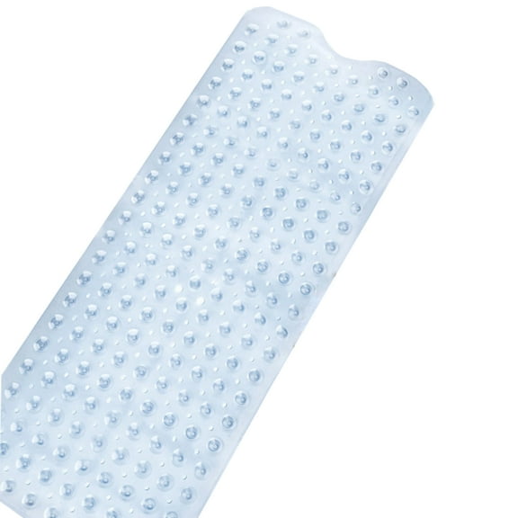 INTBUYING Bath Tub Washable Shower Mat Non-Slip Mildew Resistant Anti-Bacterial 40"*16" Clear White