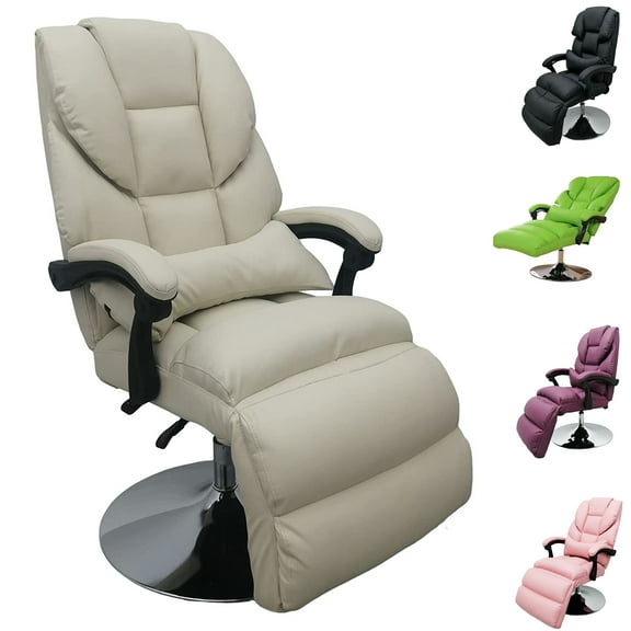 INTBUYING Beauty Spa Massage Chair 360° Rotating Air Pressure Lifting Load 275LB White