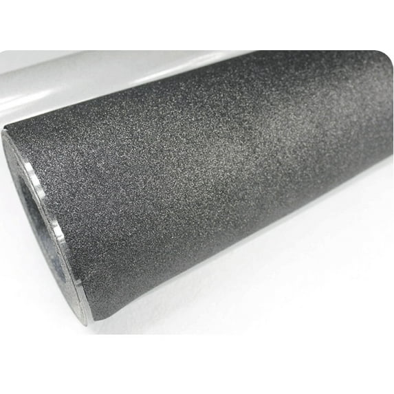 INTBUYING Black Glitter Heat Transfer Vinyl Garment Printing Industry DIY Press Business 1 Yard 19.69" Width