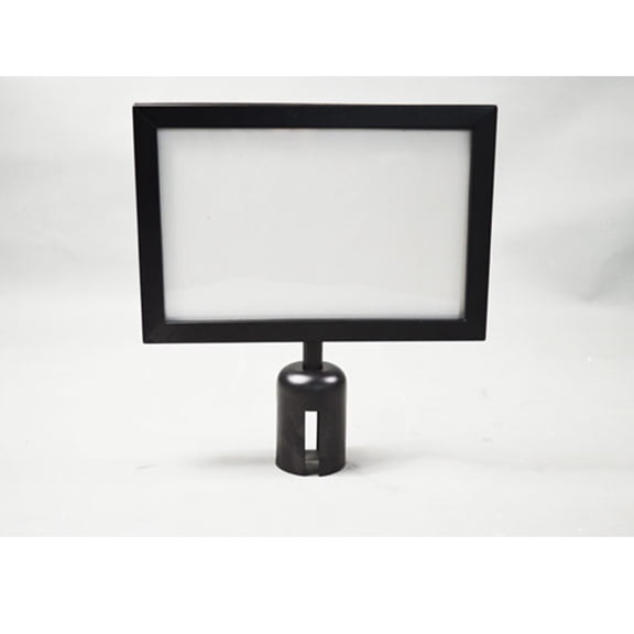 INTBUYING Black Signboard for Retractable Belt Stanchion Crowd Control