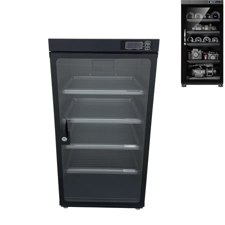 INTBUYING Camera Lens Dehumidifying Dry Box Cabinet Fully Automatic 100L 5 Layers Black