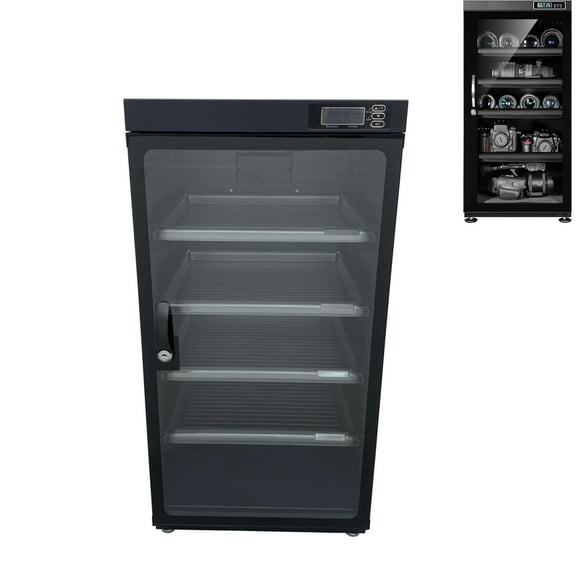 INTBUYING Camera Lens Dehumidifying Dry Box Cabinet Fully Automatic 100L 5 Layers Black