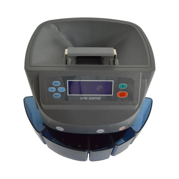 INTBUYING Coin Counter Machine Automatic Dollar Money Currency Sorter Portable