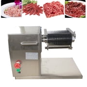 INTBUYING Commercial Meat Cutting Machine 5mm Blade Slicing and Shredding Multifunctional Integration Stainless Steel Meat Cutter QH