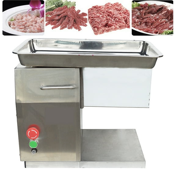 INTBUYING Commercial QX Meat Cutter Slicer Grinder Electric Steak Beef Pork Cuts 5mm Blade