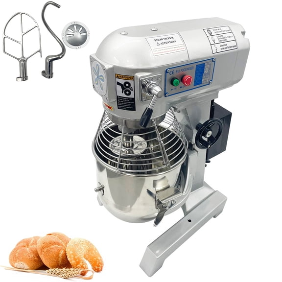 INTBUYING Electric Dough Mixer Kneading Machine with 15L Stainless Steel Bowl 3 Speeds Adjustable
