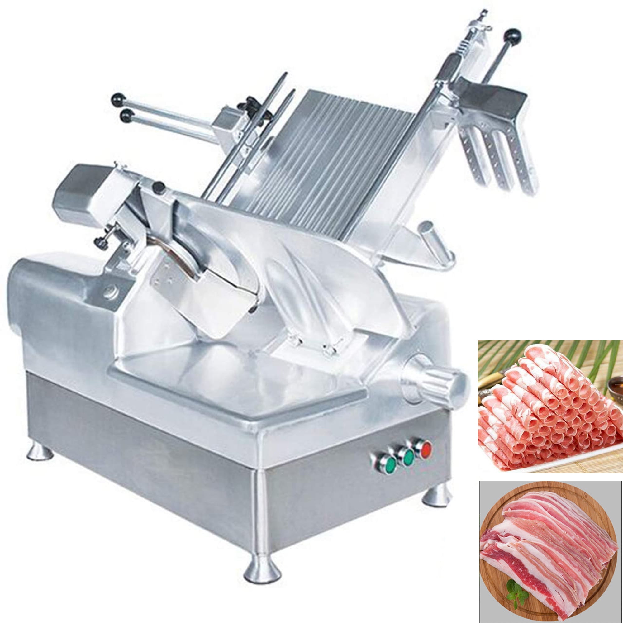 INTBUYING Electric Frozen Meat Slicer Commercial Full-automatic Beef ...