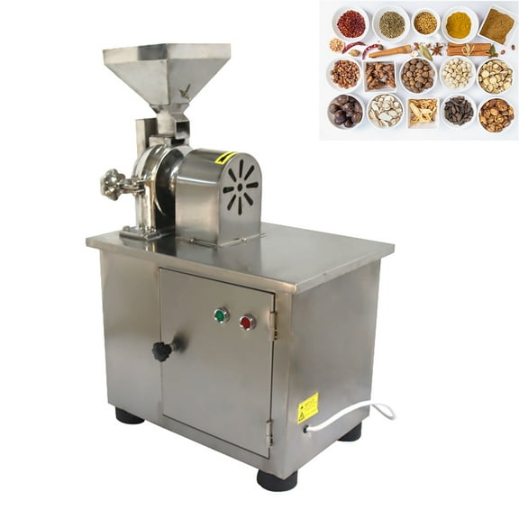 INTBUYING Electric Grain Mill Food Grinding Machine with 80 Mesh for Dry Grain Herb