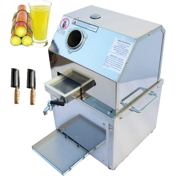 INTBUYING Electric Sugar Cane Juicer Sweet Sorghum Juice Extractor Squeezer with 2 Knives