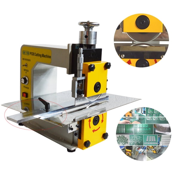 INTBUYING Electric V-cut PCB Cutting Machine Groove Cutter Separator Machine for PCB Separating with Fixed Blade and Limit Module