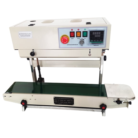 INTBUYING FR-770 Continuous Sealing Machine Band Vertical Digital Display Automatic Bag Sealer with Bracket
