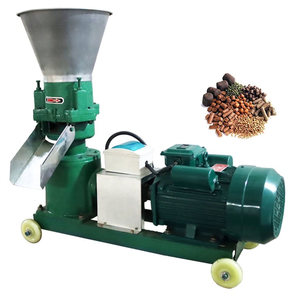 INTBUYING Farm Animal Feed Pellet Mill Machine 8MM Holes Pellet Feed Granulator 4.5KW 220V
