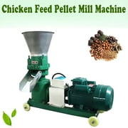 INTBUYING Feed Pellet Mill Machine 3MM Farm Animal Feed Granulator with 3 Head Press Roller 4.5KW 220V