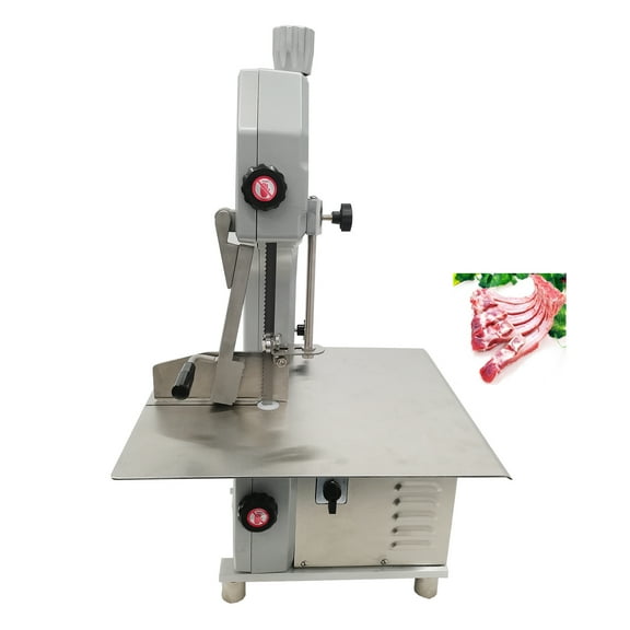 INTBUYING Frozen Meat Bone Cutting Machine with Cleaning Pipe & 2 Saw Blades
