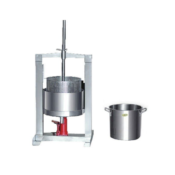 INTBUYING Fruit Press Manual 20L Fruit Crusher Juicer Press Apple Grape Juice Maker Stainless Steel