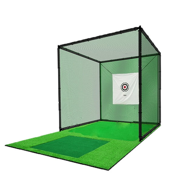 INTBUYING Golf Practice Net Foldable Golf Hitting Cage Practice Net Network Training Aid Golf Target with Sponge Hose