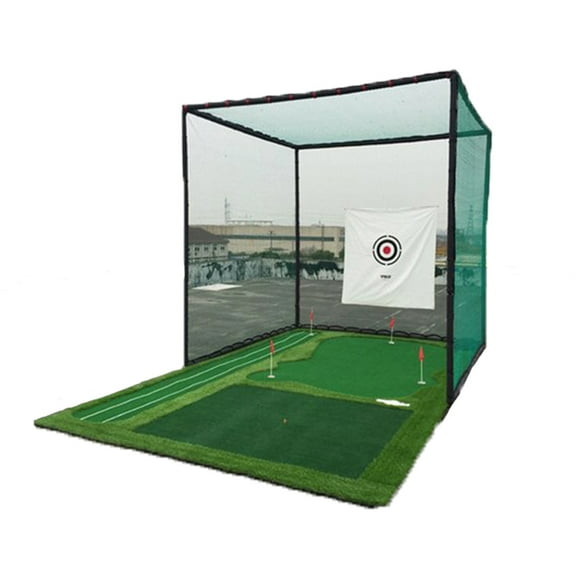 INTBUYING Golf Practice Net Foldable Golf Hitting Cage Practice Network Venue 9.8x 9.8x 9.8ft
