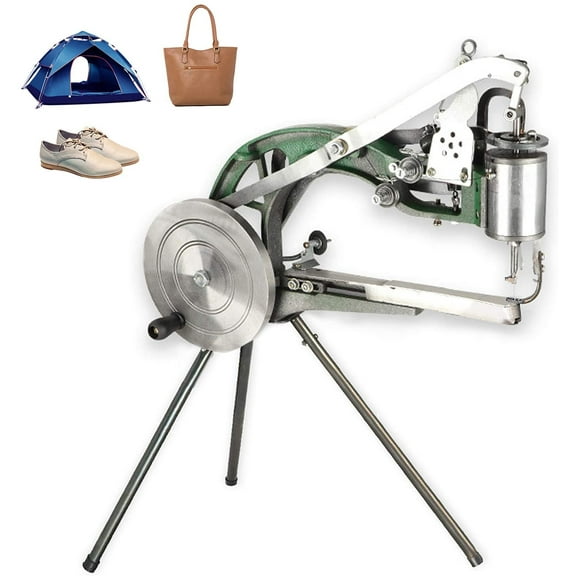INTBUYING Hand Cobbler Shoe Repair Machine Dual Cotton Nylon Line Sewing Machine with Tripod