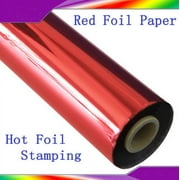 INTBUYING Hot Foil PVC Stamping Paper Foil Paper 0.7X131yds Hot Foil Stamping Heat Press Foil Paper Red