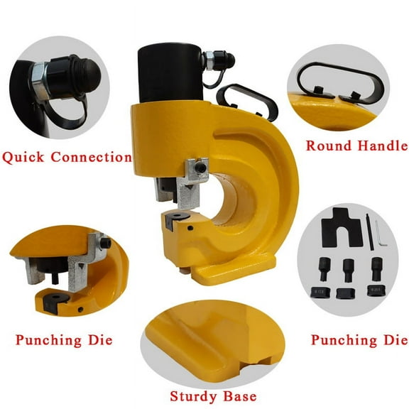 INTBUYING Hydraulic Hole Punching Tool CH-70A Puncher Iron Metal Copper Plate Hydraulic Puncher Portable 350KN(35T)