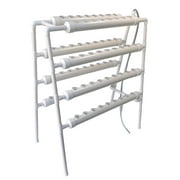 INTBUYING Hydroponic 70 Plant Site Grow Kit Garden Vegetable Planting System Horizontal 8 Pipe with Deep Well Pump