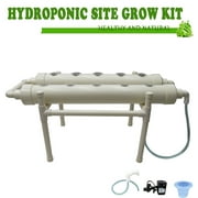 INTBUYING Hydroponic Site Grow Kit 2 Pipe 10 Plant Site Garden Plant Growing System with Water Pump
