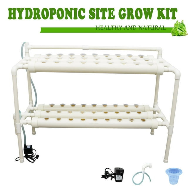 INTBUYING Hydroponic Site Grow Kit Three Layers 6 Pipe 54 Plant Site Garden Plant Growing System
