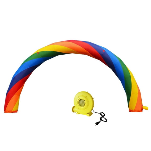 INTBUYING Inflatable Rainbow Arch with Electric Blower Advertising Arch Oxford Cloth 20*10ft