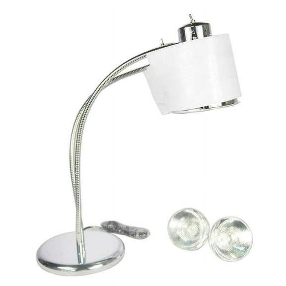 INTBUYING Insulation Sliver Dual Food Heat Lamp Restaurant French Fries Fried Warmer