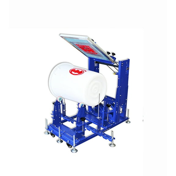 INTBUYING Large Curved Screen Printing Machine 11.8-31.5Inch Diameter Cylinder Conical Curved Silk Screen Printing Press