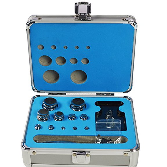 INTBUYING M1 Grade 1mg-200g Stainless Steel Calibration Weight Kit for Lab or School