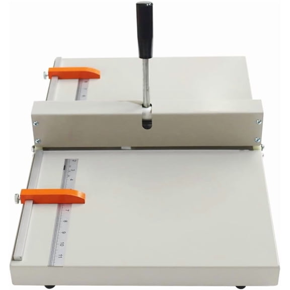INTBUYING Manual Creaser 14in/360mm Manual Creasing Machine Heavy Duty Scoring Creasing Machine with 2 Magnetic Block, Manual Paper Creaser for Office Book Covers Creasing