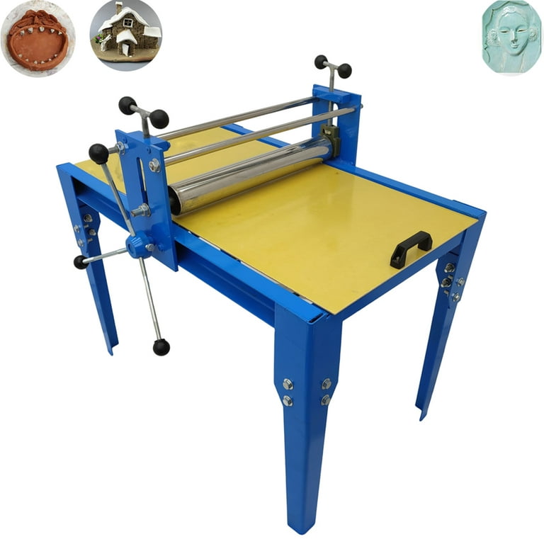 INTBUYING Manual Printmaking Machine Slab Roller DIY Clay Gravure Relief  Craft Stainless Steel 