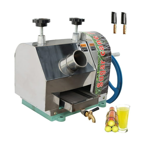 INTBUYING Manual Sugarcane Press Juice Machine Juice Extractor with 2 Knives
