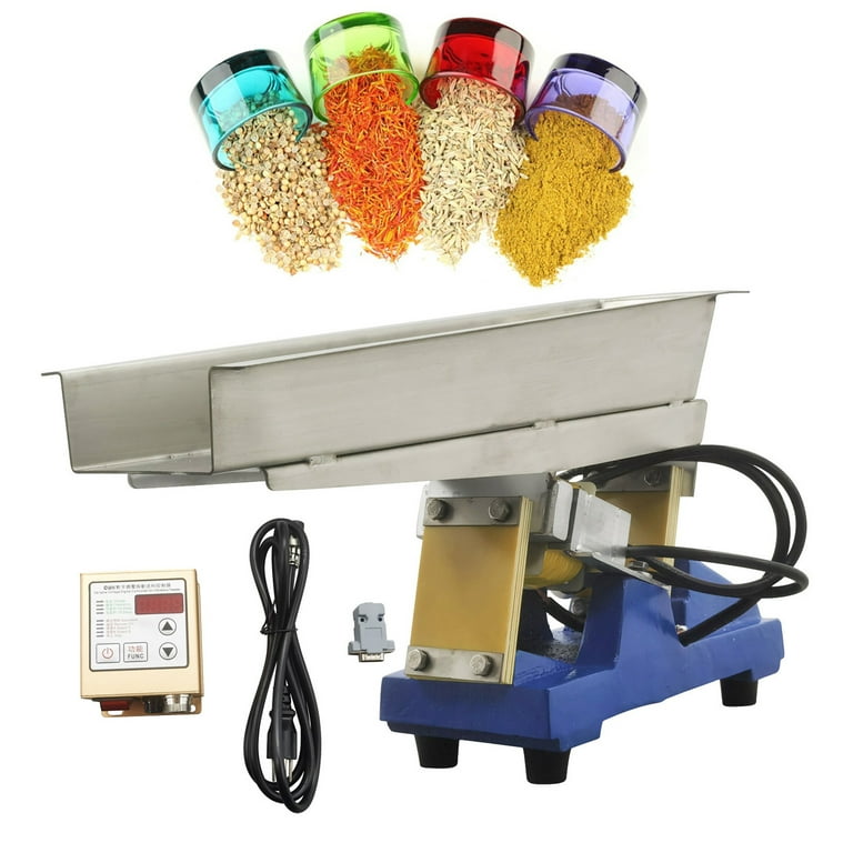 INTBUYING Mini Vibrating Feeder Electromagnetic Vibratory Conveyor Screen  Machine