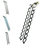 INTBUYING Narrow Wall Mounted Attic Loft Ladder Al-Mg Alloy 10+2Steps 8.2-9.2ft