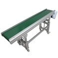 thumbnail image 1 of INTBUYING PVC Belt Inclined Conveyor Double Guardrails Fence with Baffles Packaging Supply 70.8"*11.8" Green, 1 of 9
