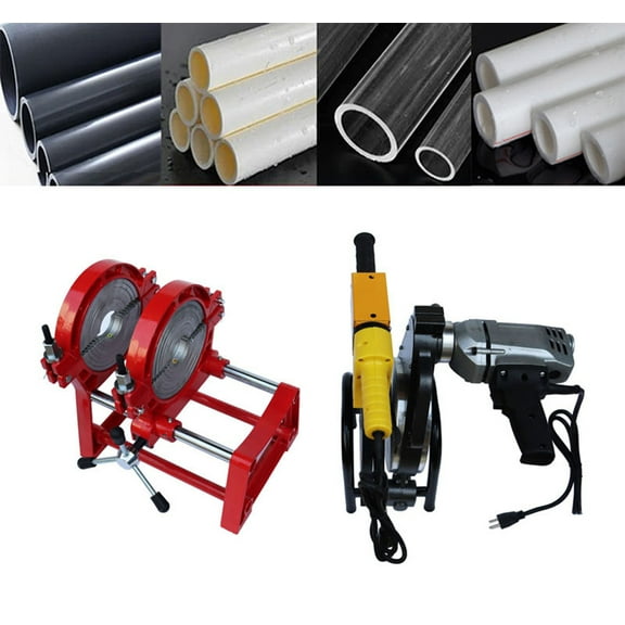 INTBUYING Pipe Fusion Welder 2 Clamps Tube Butt Fusion Welding Machine with Timer Tube Butt Fusion Equipment 2.48-7.87"