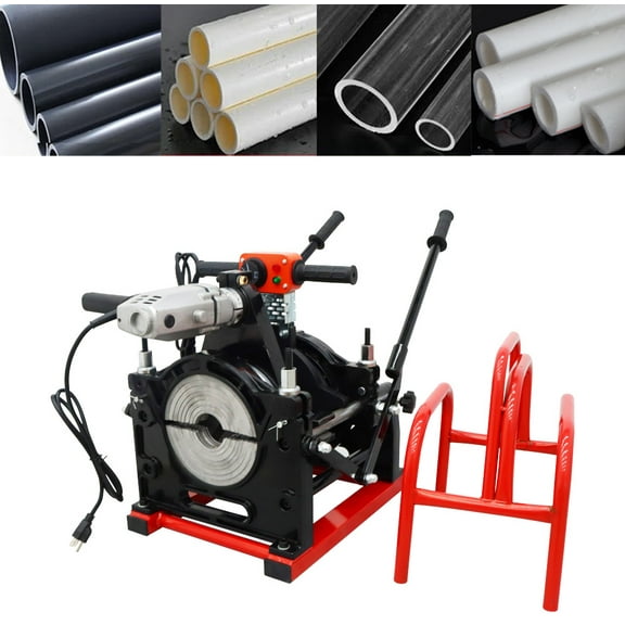 INTBUYING Pipe Fusion Welder HDPE Hand-push Butt Fusion Welding Machine Tube Butt Fusion Equipment 2.48-7.87"