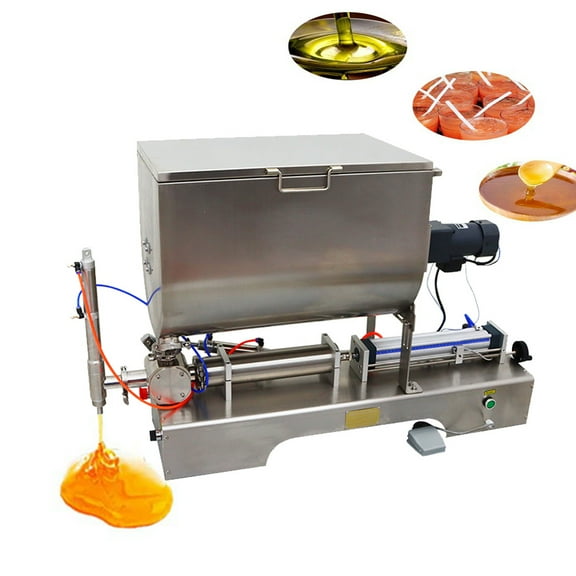 INTBUYING Pneumatic 100-1000ml Paste Liquid Stirring Filling Mixing Machine Piston Filler Single Head