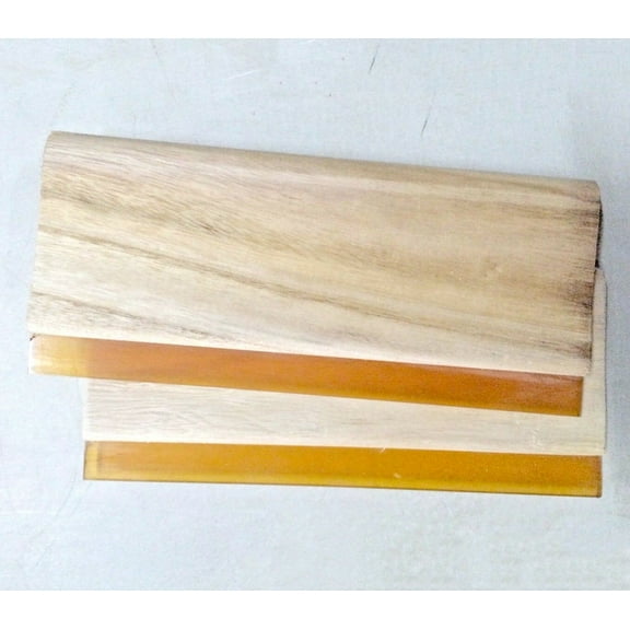 INTBUYING Screen Printing Squeegee 13 inches Long Wooden Ink Scraper 75 Durometer 5.2 inches Wide